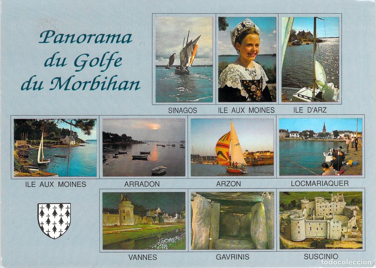 Cartoline: Postal Panor&aacute;mica de Golfo de Morbihan, Francia