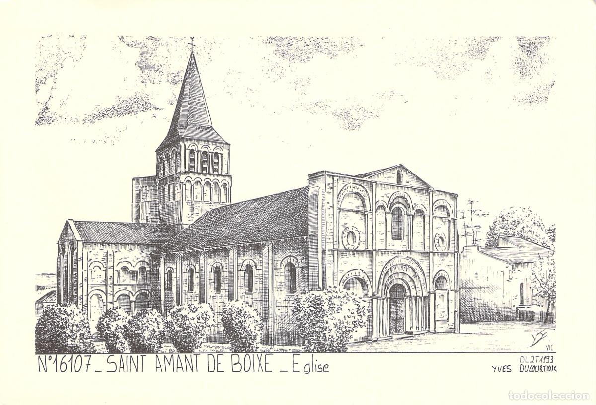 Postcards: Postal de la Iglesia Abacial de Saint-Amant-de-Boixe, Francia