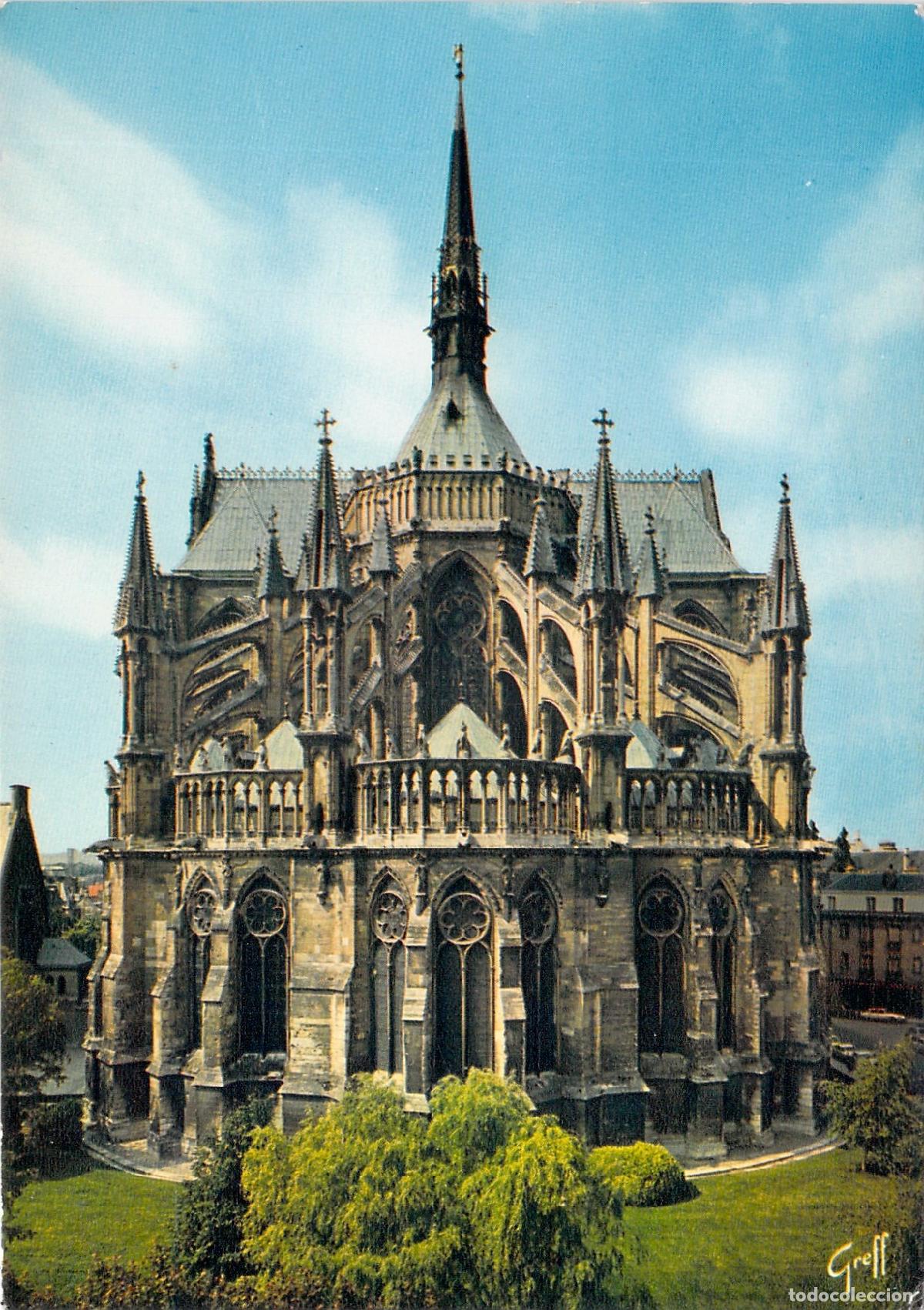 Postcards: Postal de la Catedral de Reims en Champagne, Francia