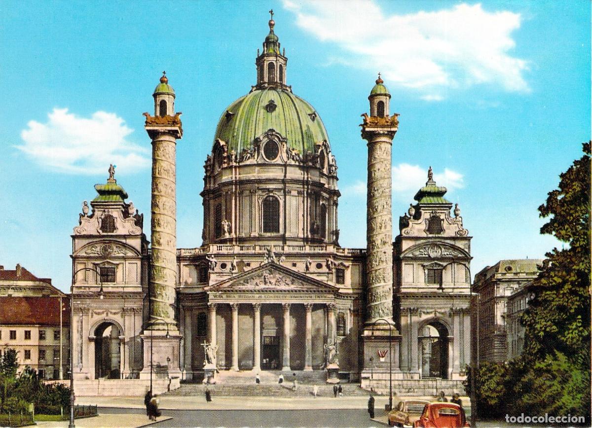 Postales: Postal de la Iglesia Karlskirche en Viena, Austria