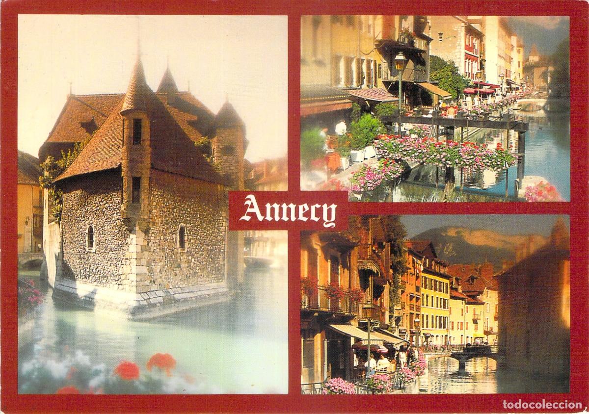 Postales: Postal de Annecy Francia, Vistas de la Ciudad y Canales