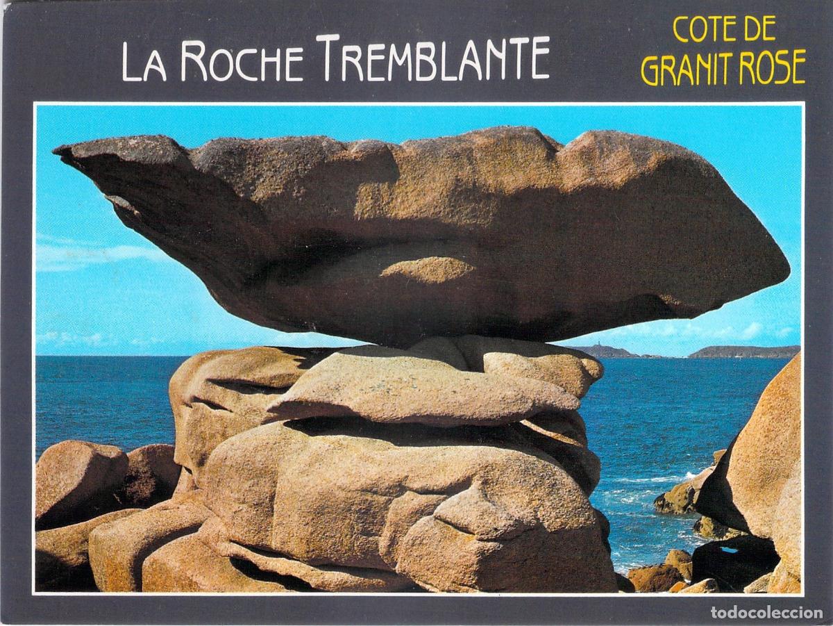 Postales: Postal de La Roche Tremblante Costa de Granito Rosa Breta&ntilde;a