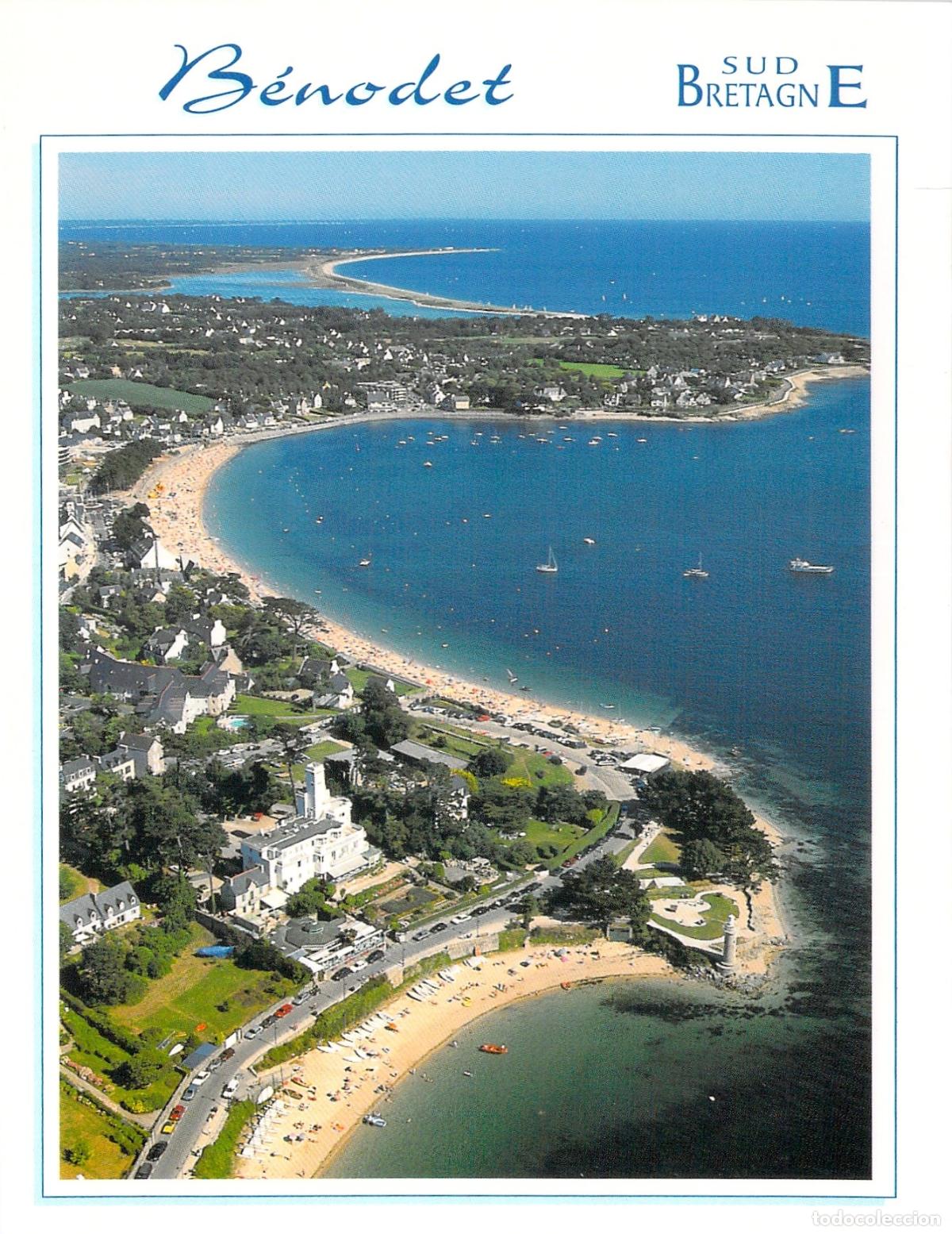Postales: Postal de las playas de Benodet en la regi&oacute;n de Breta&ntilde;a, Francia