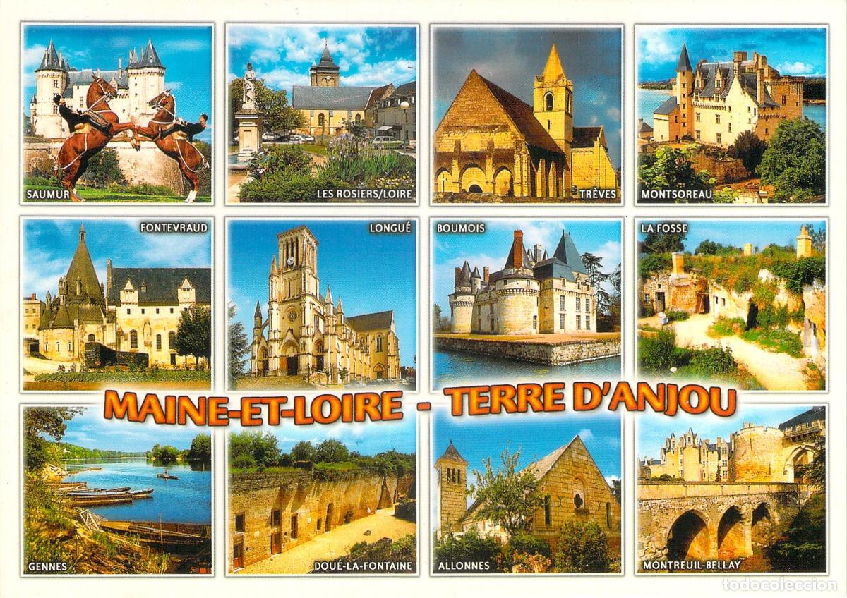 Postales: Postal de Maine-et-Loire, Terre d'Anjou, Vistas de Francia
