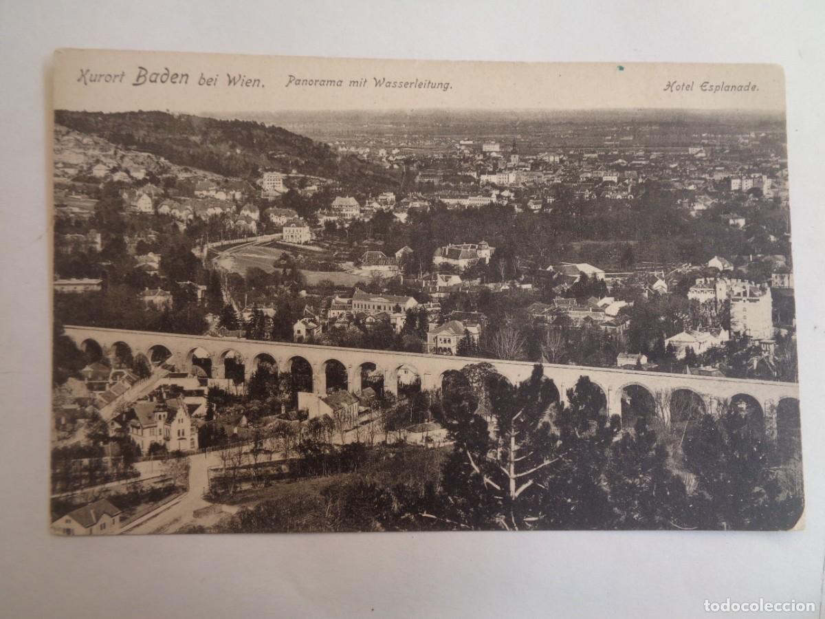 Postales: POSTAL DE BADEN BEI WIEN ( AUSTRIA ): PANORAMICA . PRINCIPIOS DE SIGLO