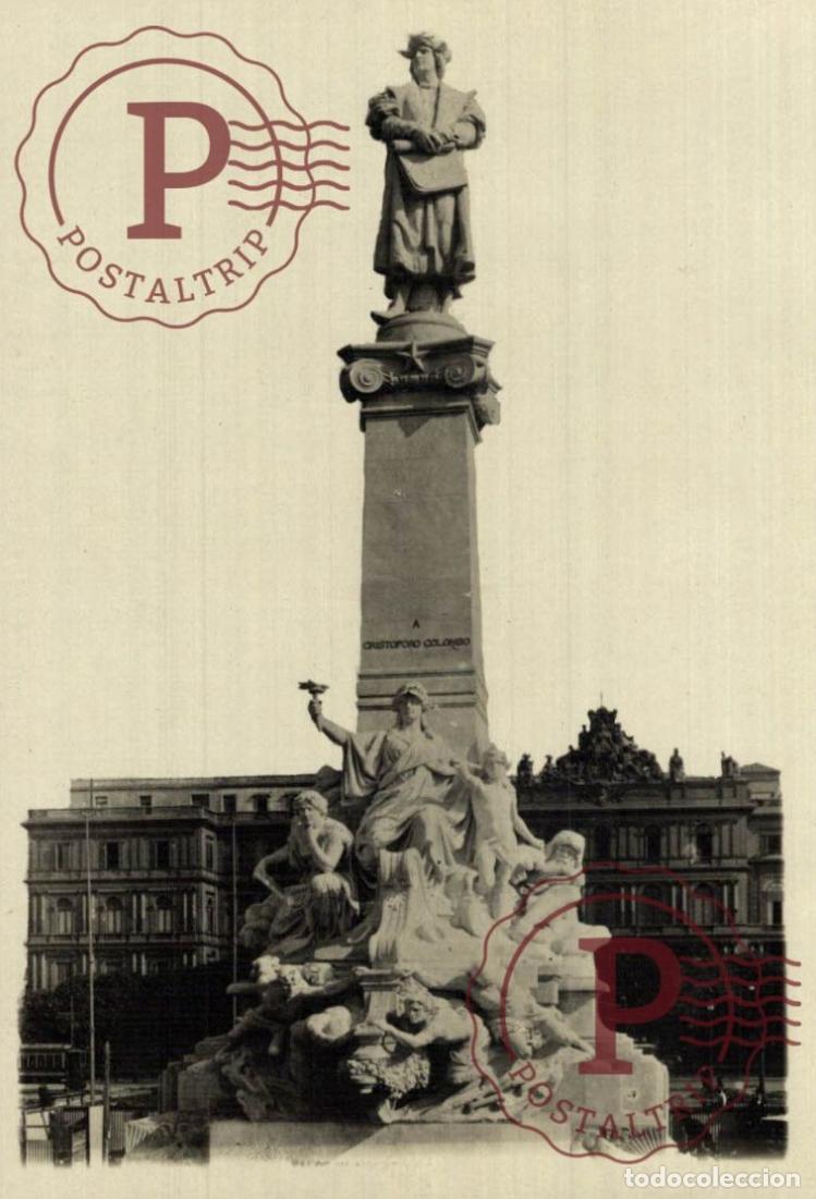 Postales: Italia G&eacute;nova - Monumento a Cristoforo Colombo Piazza Acquaverde