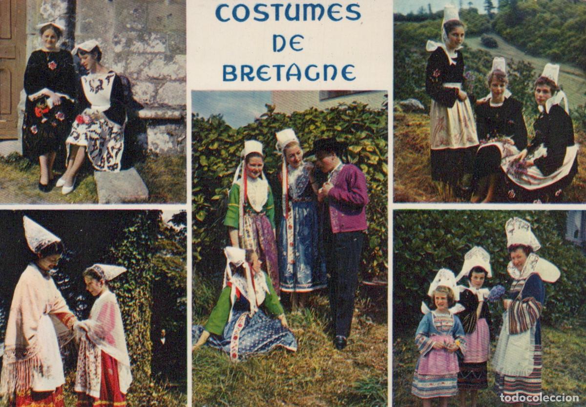 Postkarten: France Locronan Bretagne Costumes Traditionnels Bretonnes Villages *YAB010