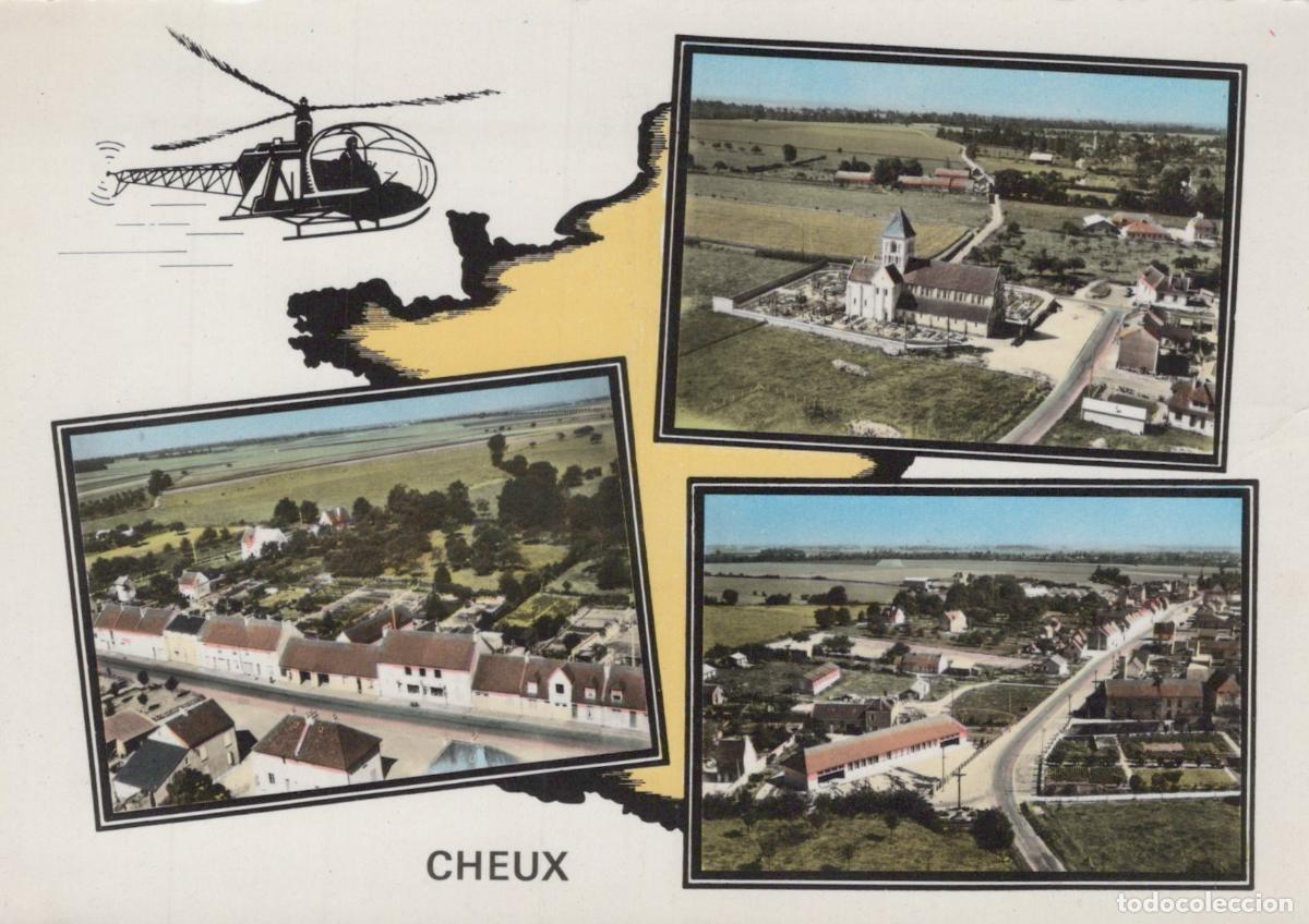 Postkarten: France Cheux Vues A&eacute;riennes du Village &Eacute;glise Paysages Ruraux Unposted *YAB011