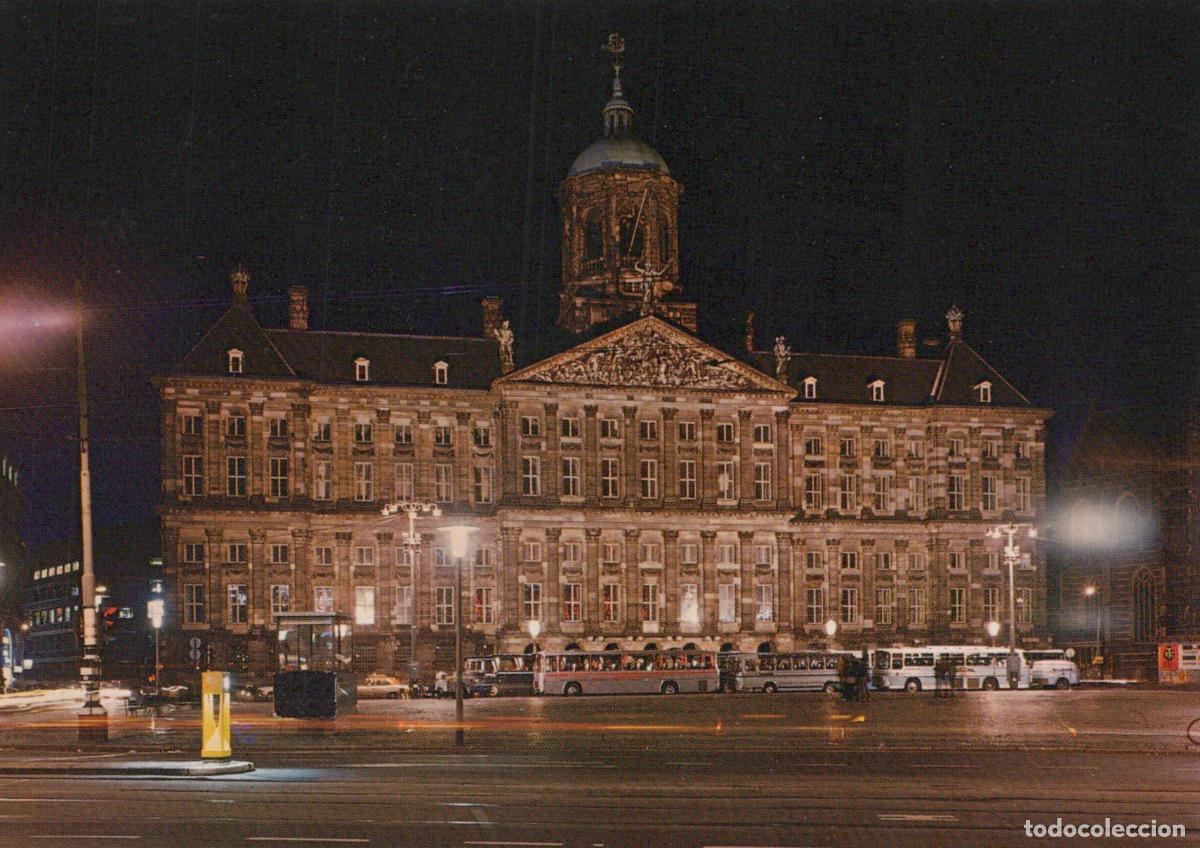 Postkarten: Nederland Amsterdam Koninklijk Paleis Op de Dam Nachtzicht Unposted *YAB020