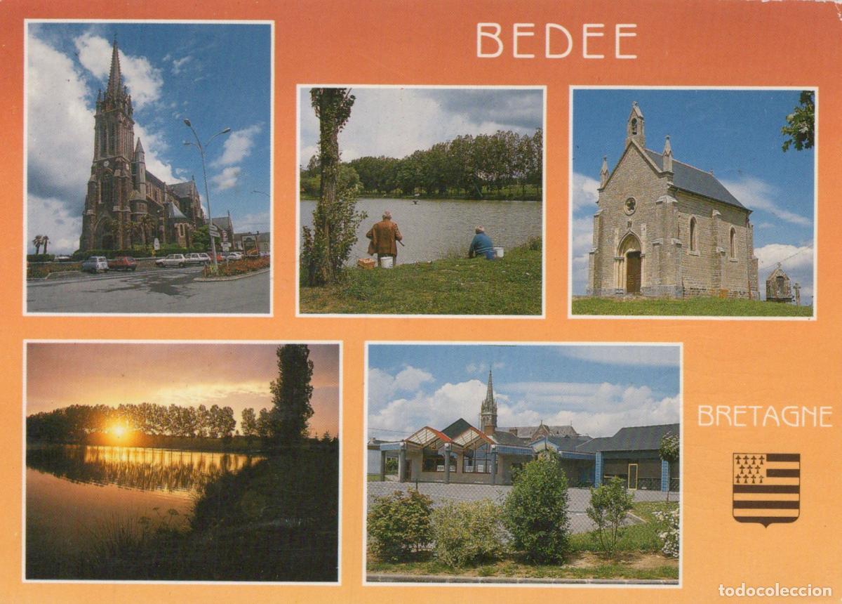 Postkarten: France Bedee Bretagne &Eacute;glise Chapelle &Eacute;tang Paysages *YAB018