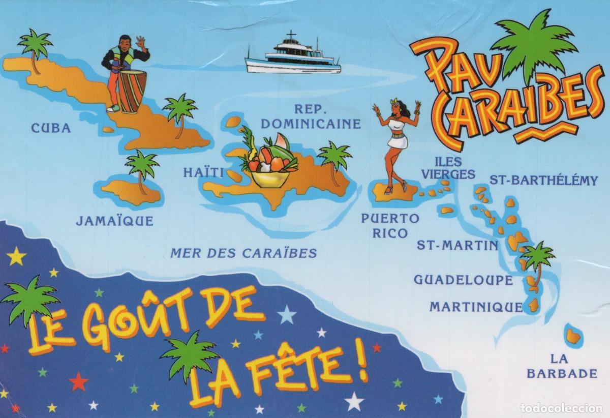 Postkarten: France Paris Cara&iuml;bes Carte Publicit&eacute; Cocktail Champagne Post&eacute;e *YAB028