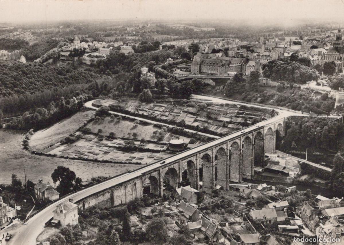 Postales: France Dinan Bretagne Vue A&eacute;rienne du Viaduc *YAB022