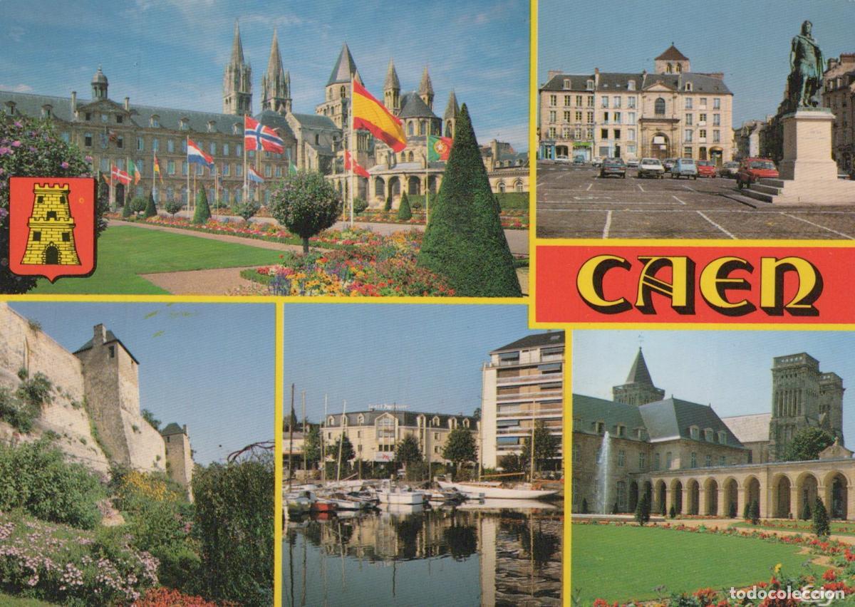 Postales: France Caen Vues Abbayes Place St Sauveur Ch&acirc;teau Port Unposted *YAB038