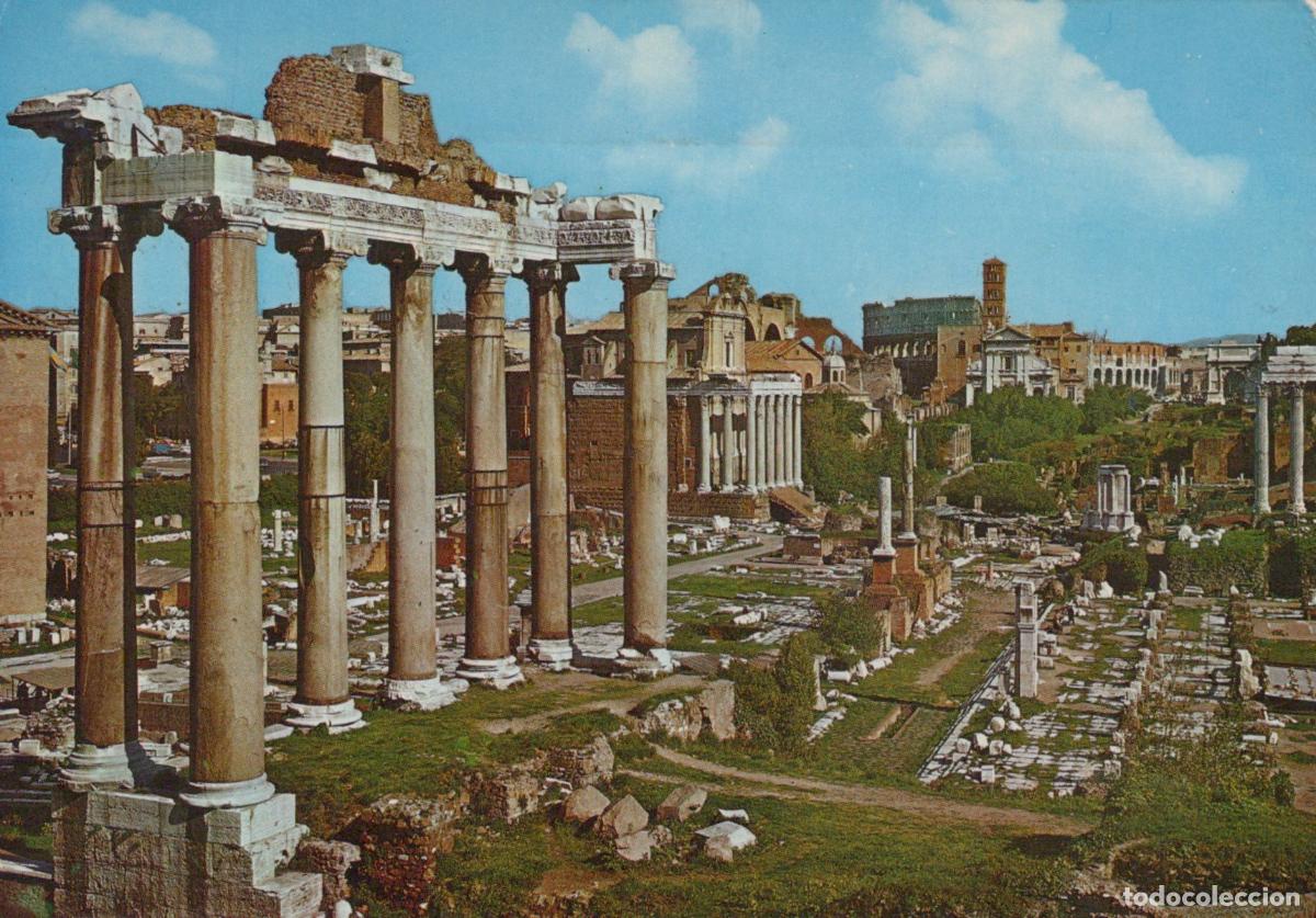 Cartes Postales: Italia Roma Foro Romano Antiche Rovine E Colonne del Tempio DI Saturno *YAB067
