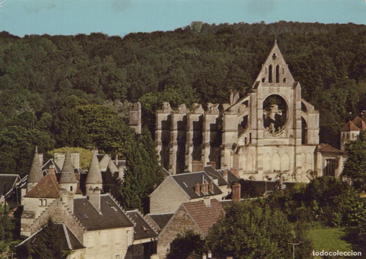 Cartes Postales: France Longpont Abbaye de Ruines &Eacute;glise Village Architecture Circul&eacute;e *YAB064