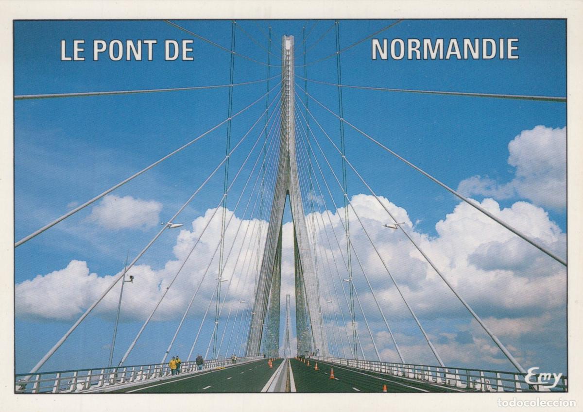 Cartoline: France Le Havre Honfleur Normandie Pont de Normandie Moderne sur Seine *YAB082