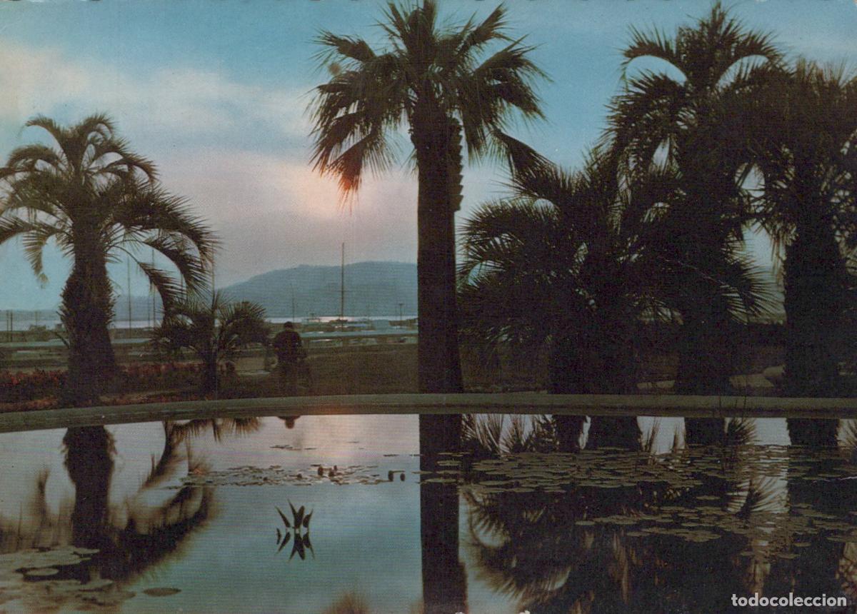 Cartoline: France Cannes C&ocirc;te D Azur Bassin Romantique Palmiers Jardins du Unposted *YAB123