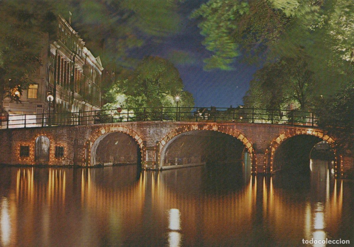 Cartoline: Nederland Amsterdam Singel Torensluis Nacht Unposted *YAB129