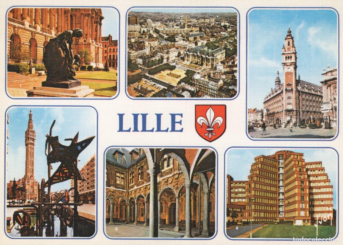 Postcards: France Lille Vues Diverses Palais des Beaux Arts Beffroi Unposted *YAB117