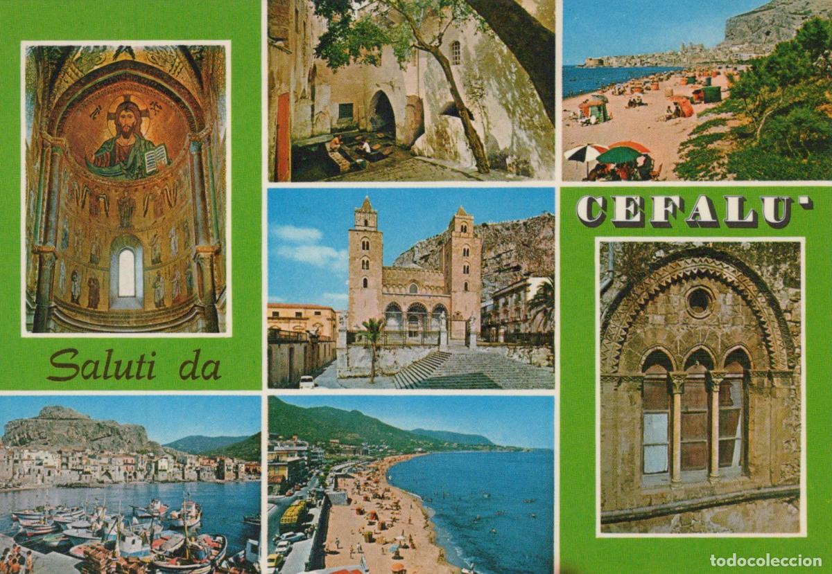 Cartoline: Italia Cefal&ugrave; Vedute Varie Cattedrale Spiagge Porto Circolata Unposted *YAB156