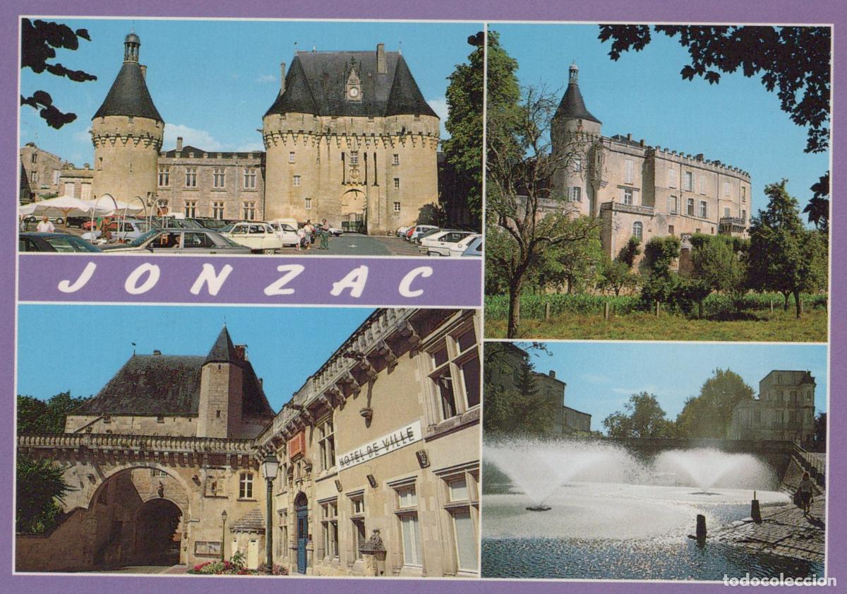 Cartoline: France Jonzac Ch&acirc;teau H&ocirc;tel de Ville et Fontaine Architecture *YAB176
