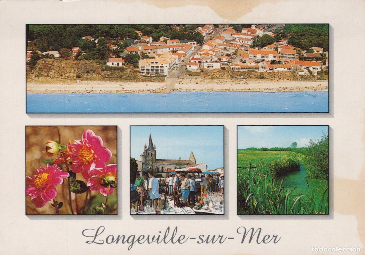 Cartes Postales: France Longeville sur Mer Plage Village March&eacute; et Marais *YAB196