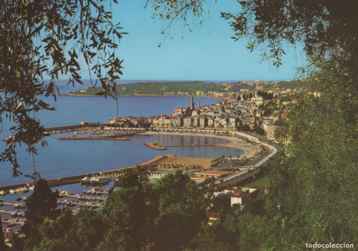Cartes Postales: France Menton Vue Panoramique Ville Baie Unposted *YAB209