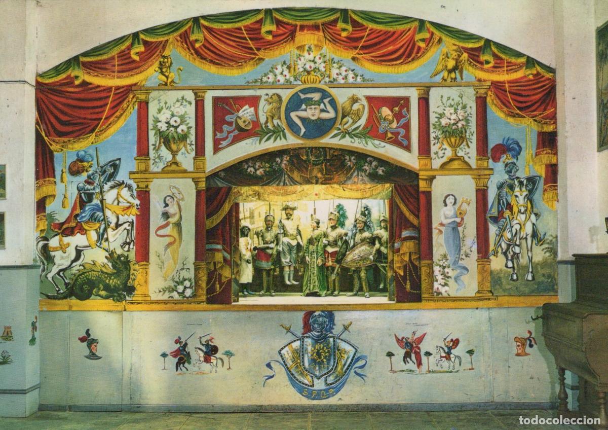 Postales: Italia Palermo Museo Pitr&eacute; Teatro Dei Pupi Cavalieri Affrancata Unposted *YAB229