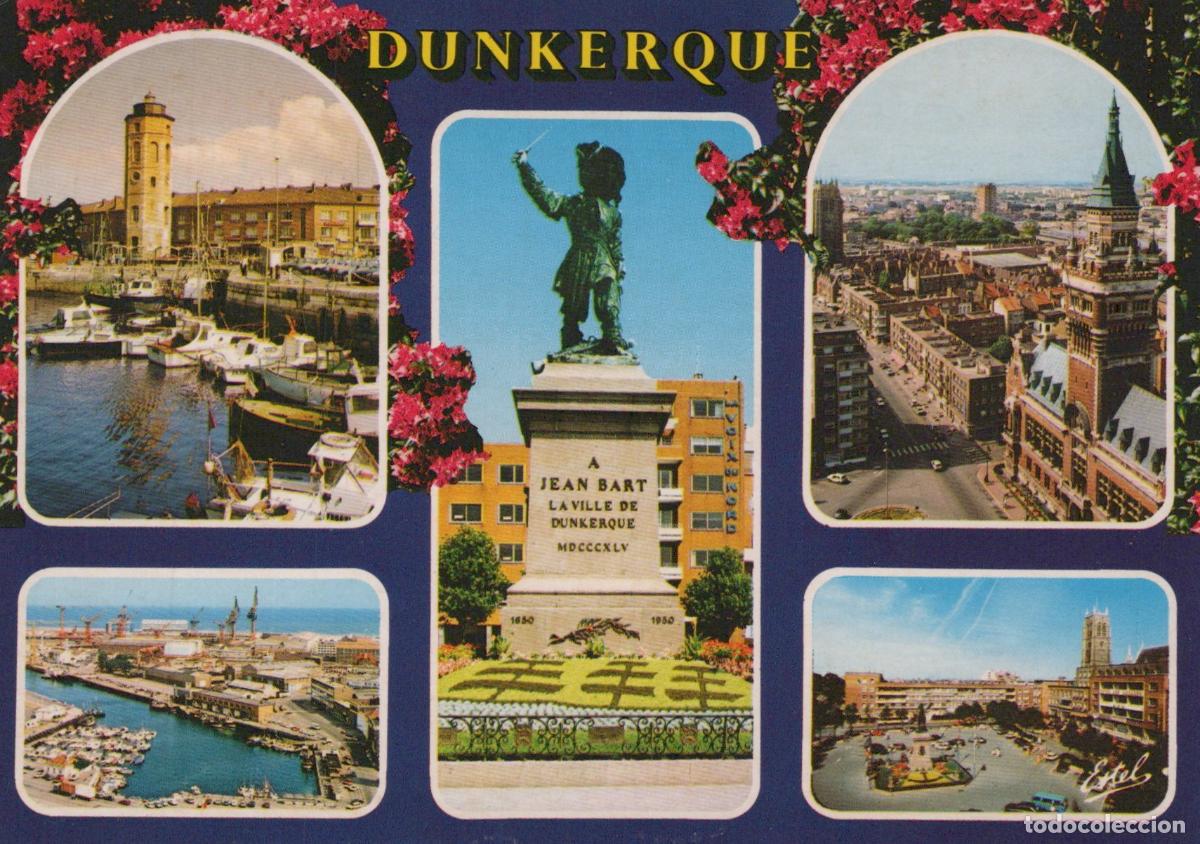 Postkarten: France Dunkerque Vues Multiples Port Phare Statue Jean Bart Unposted *YAB190