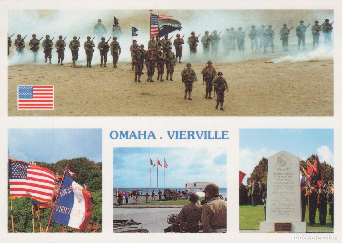 Postkarten: France Omaha Vierville Comm&eacute;moration D&eacute;barquement Soldats Unposted *YAB192