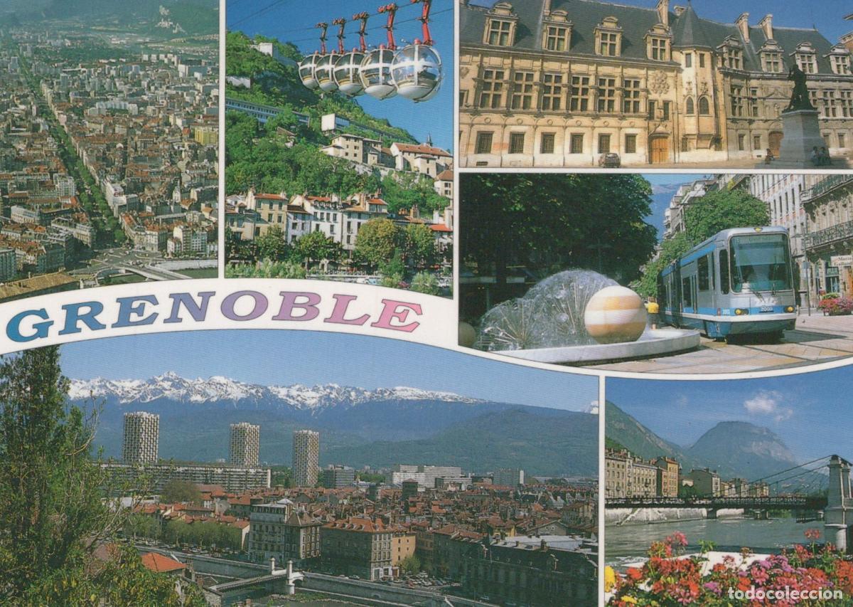 Postkarten: France Grenoble Vues de Ville T&eacute;l&eacute;ph&eacute;rique Tramway *YAB200