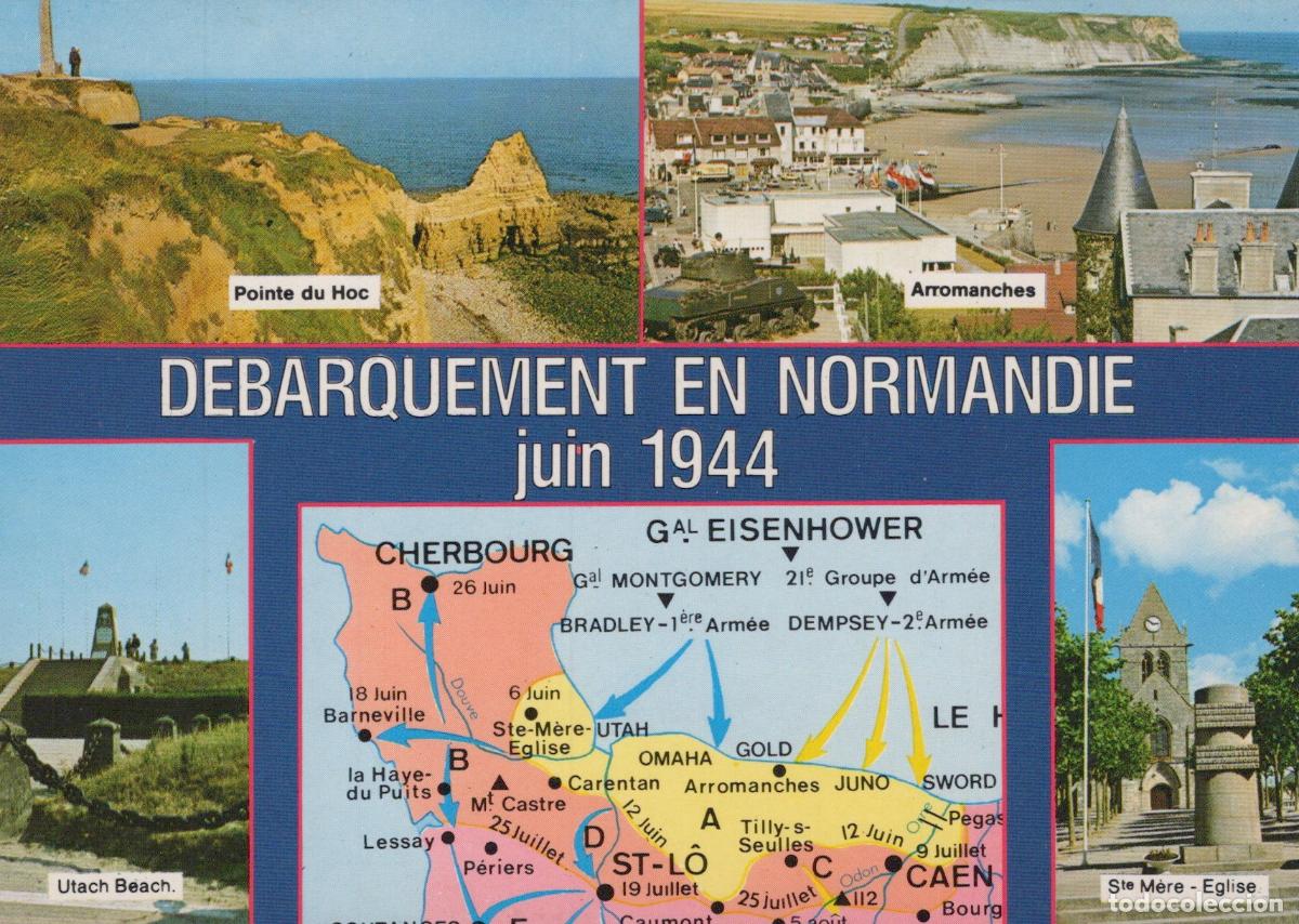 Postais: France Caen Normandie Calvados D&eacute;barquement D Day 1944 Sites Unposted *YAB215