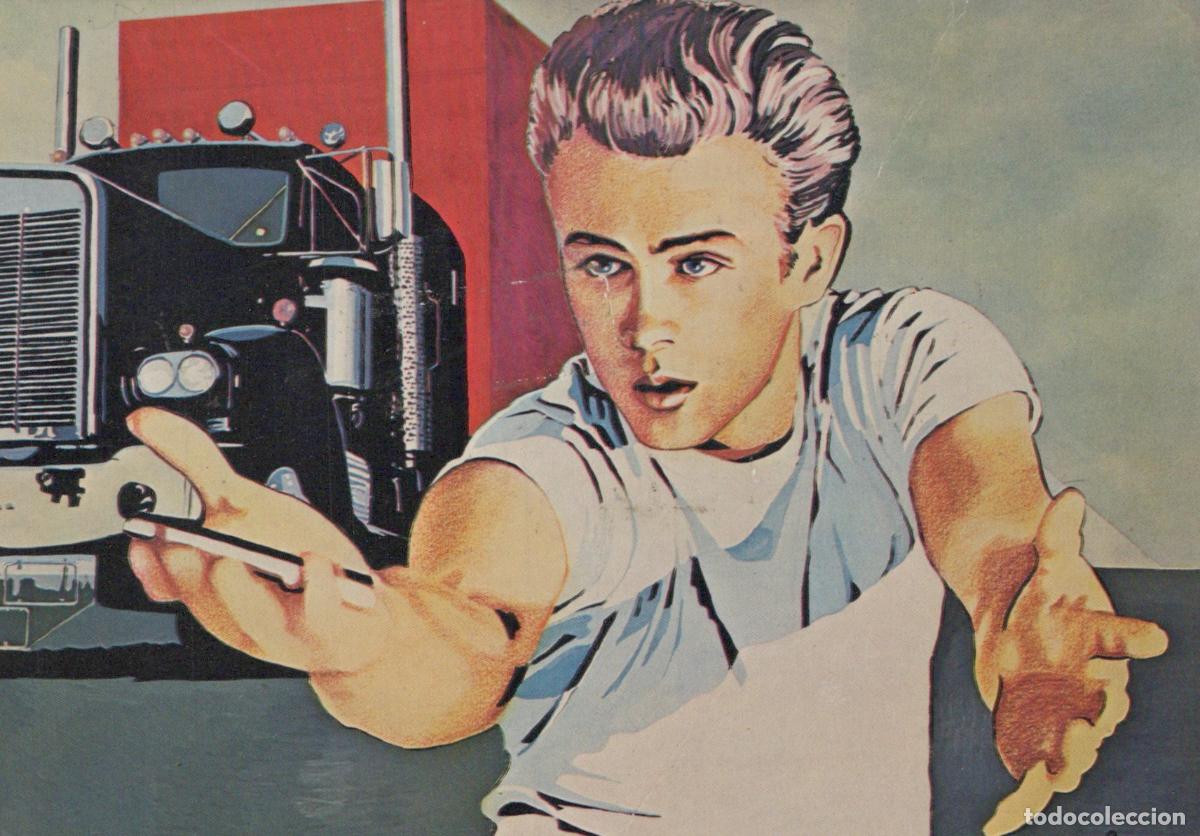 Postkarten: France Paris &Icirc;le de James Dean Camion Rouge Illustration Unposted *YAB245