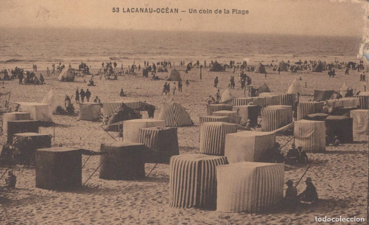 Cartes Postales: France Lacanau Oc&eacute;an Plage Anim&eacute;e Baigneurs Tentes *YAB332