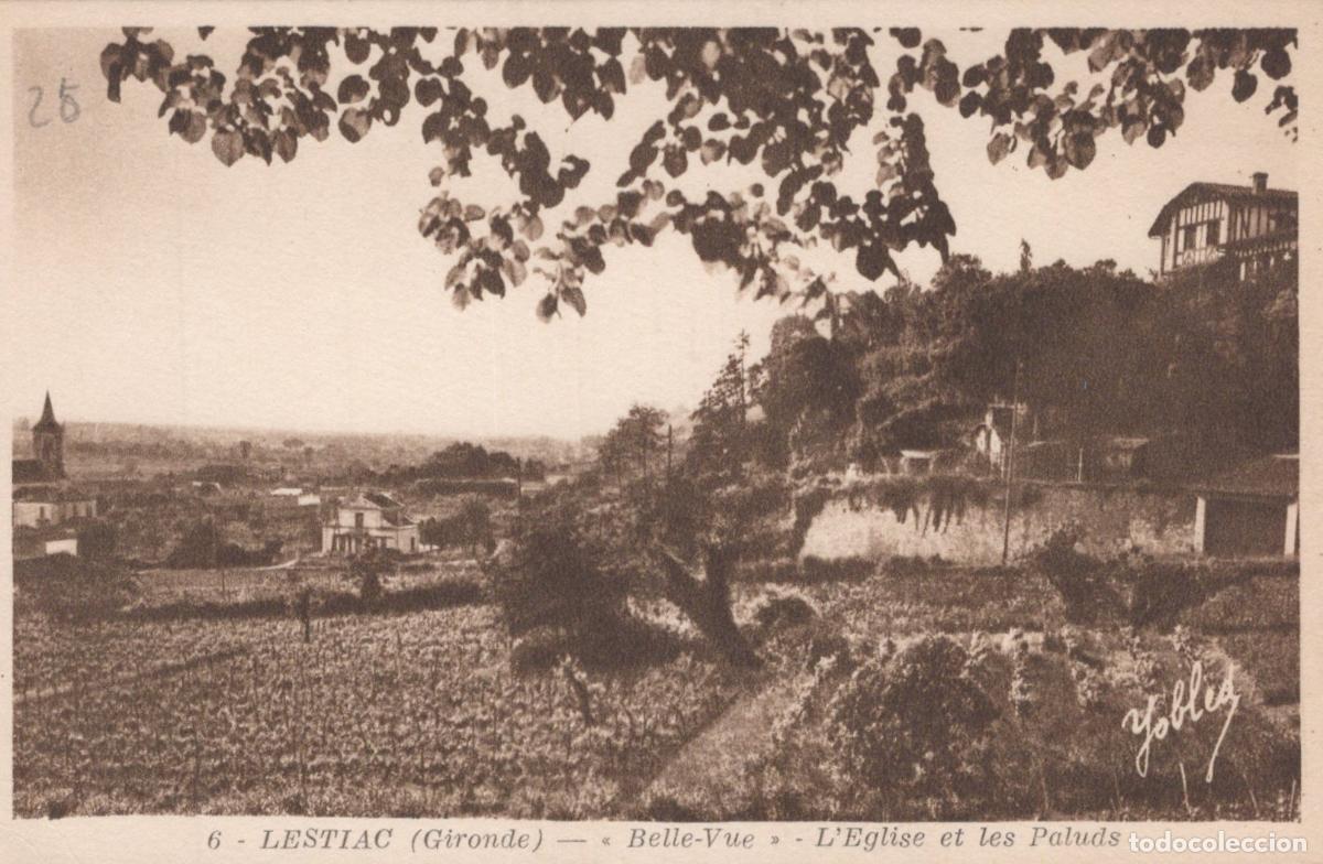 Cartes Postales: France Lestiac Vue Rurale Avec &Eacute;glise et les Paluds Unposted *YAB337