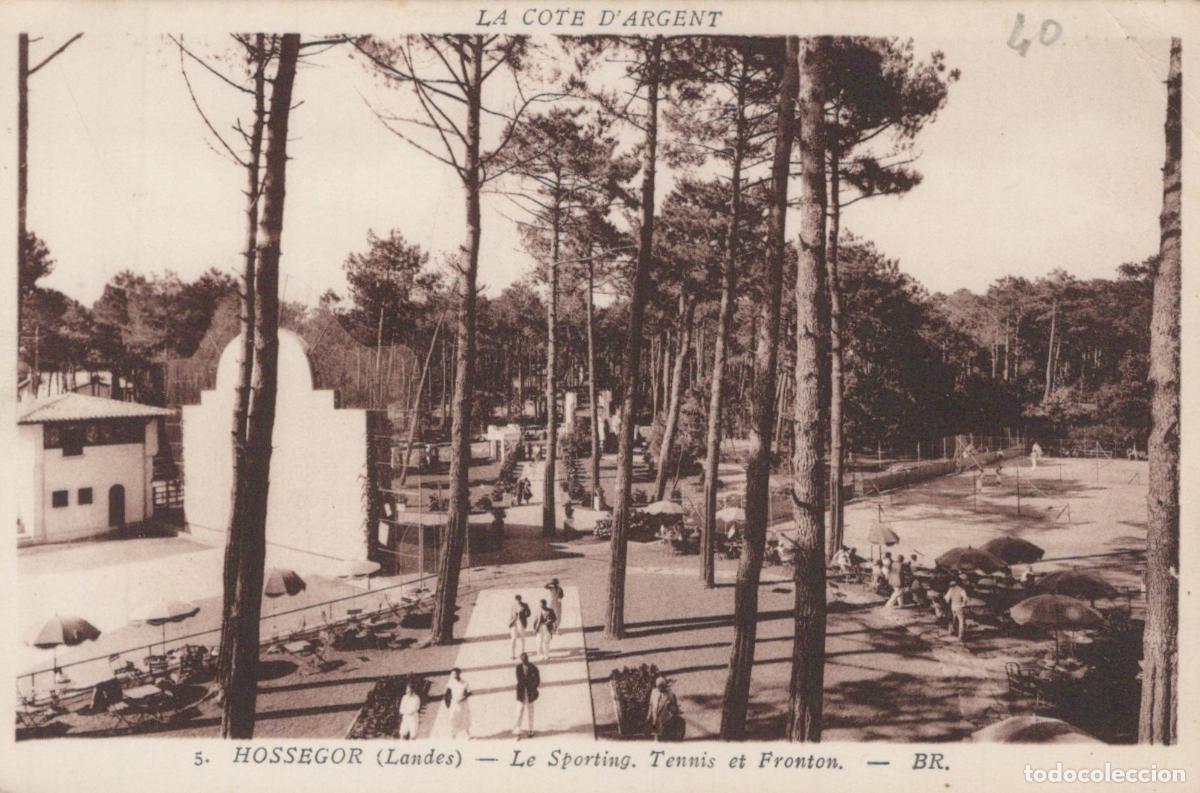 Postkarten: France Hossegor Le Sporting Tennis Fronton For&ecirc;t *YAB365
