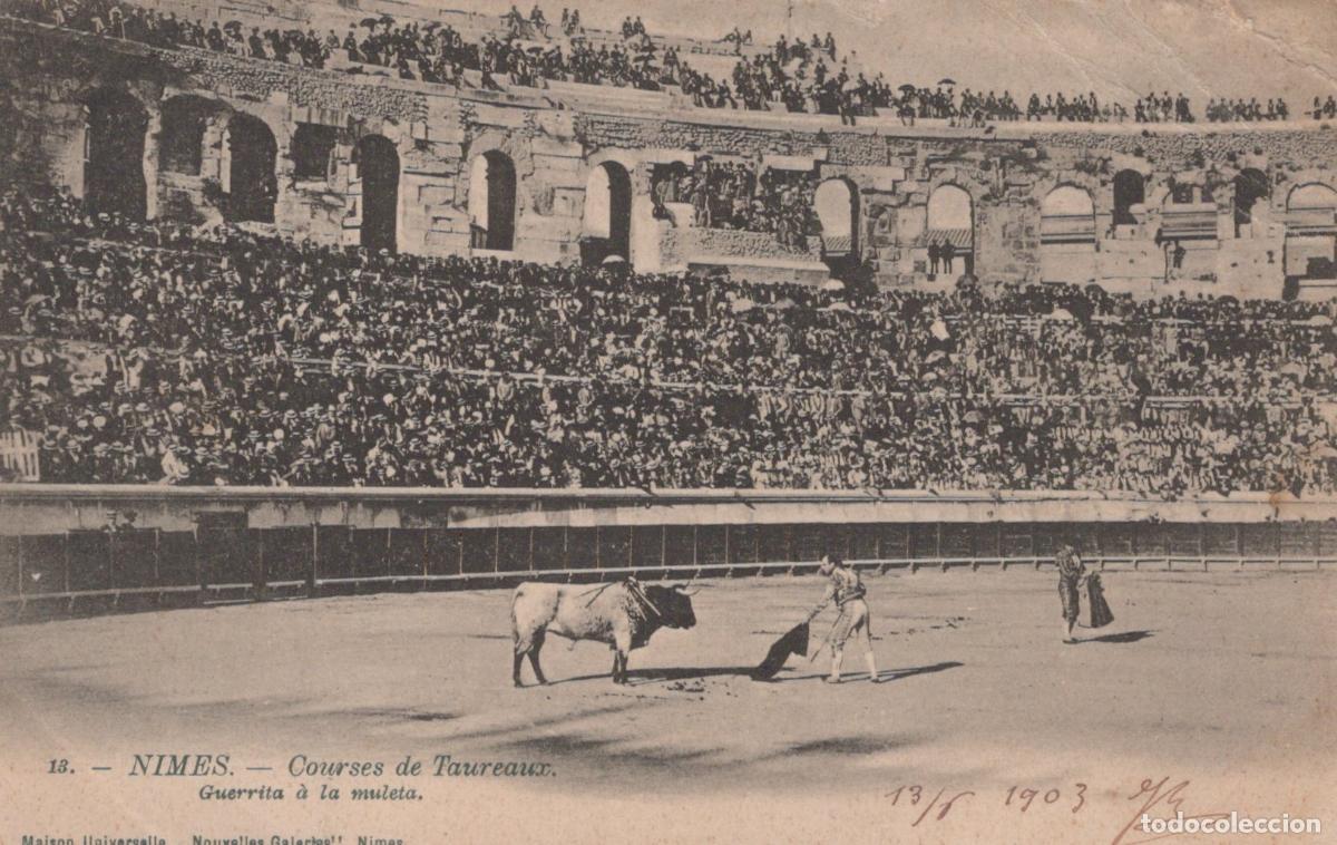 Postkarten: France Nimes Ar&egrave;nes Courses Taureaux Matador Guerrita 1903 *YAB370