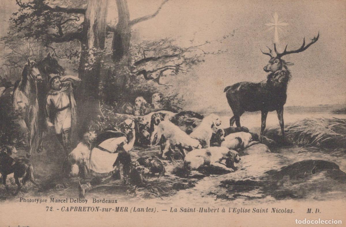 Postkarten: France Capbreton sur Mer Saint Hubert Cerf Miraculeux Chasse Unposted *YAB384