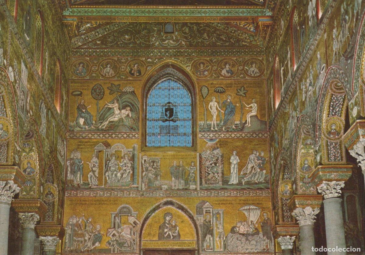 Postkarten: Italia Monreale Cattedrale Duomo Mosaici Bizantini Interno Unposted *YAB293