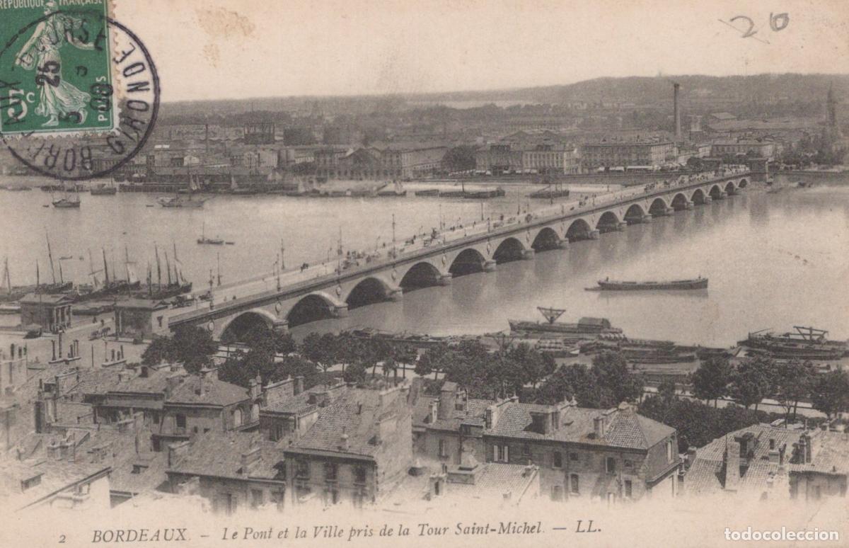 Cartoline: France Bordeaux Pont de Pierre et Panorama de la Ville *YAB403