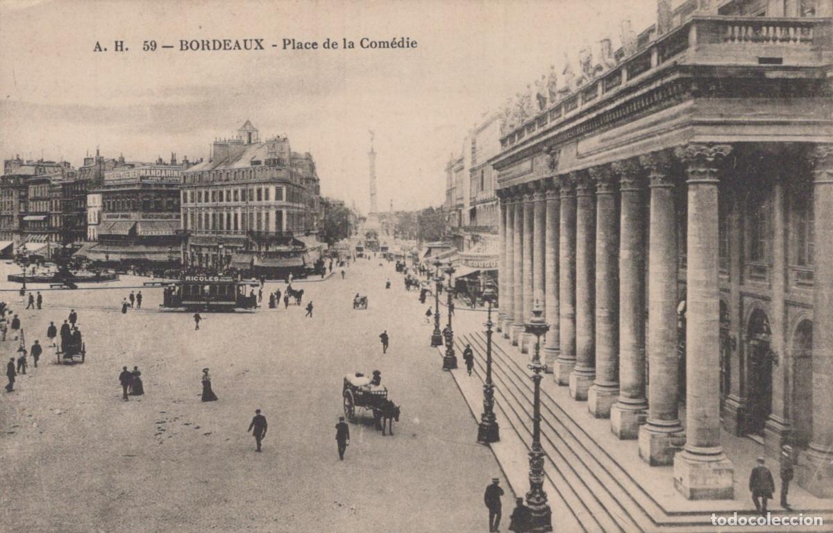 Postcards: France Bordeaux Place de la Com&eacute;die Grand Th&eacute;&acirc;tre Post&eacute;e *YAB406