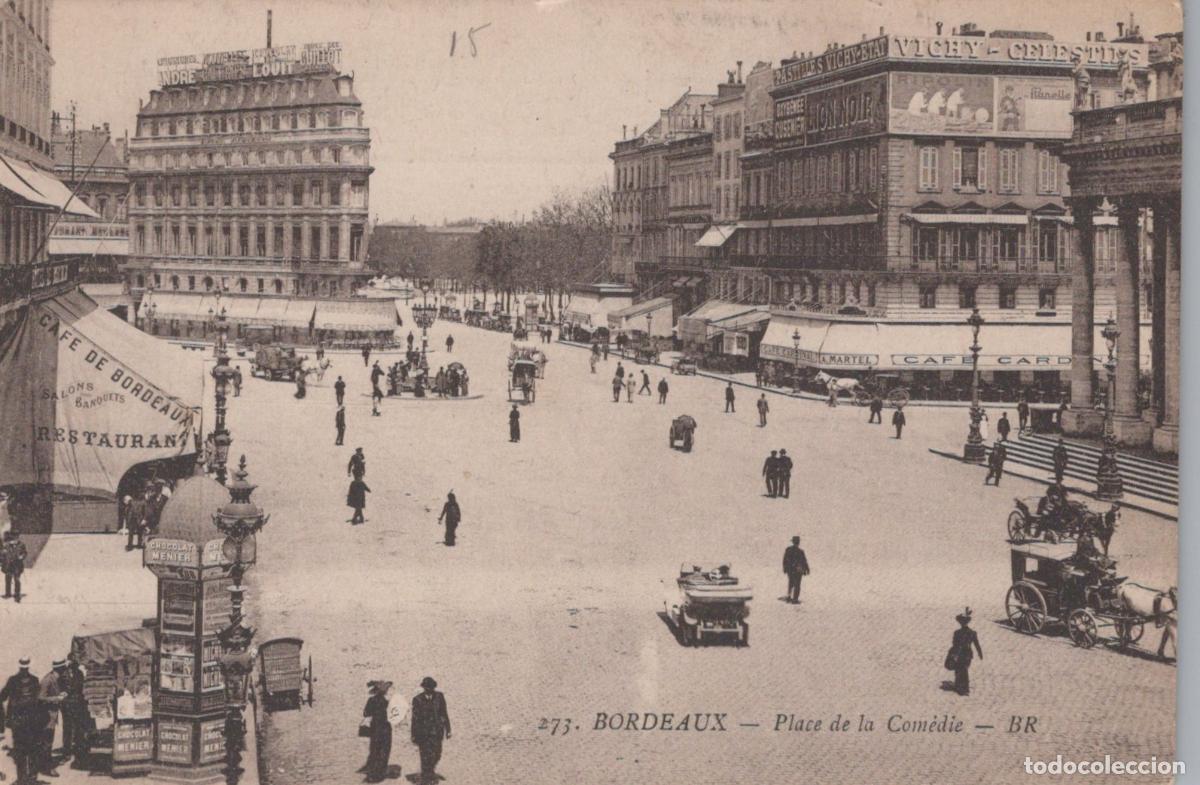 Postkarten: France Bordeaux Place de la Com&eacute;die Circul&eacute;e *YAB418