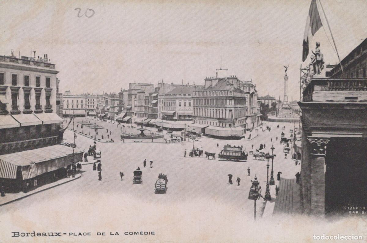 Postkarten: France Bordeaux Place de la Com&eacute;die Architecture Vie Urbaine Unposted *YAB433