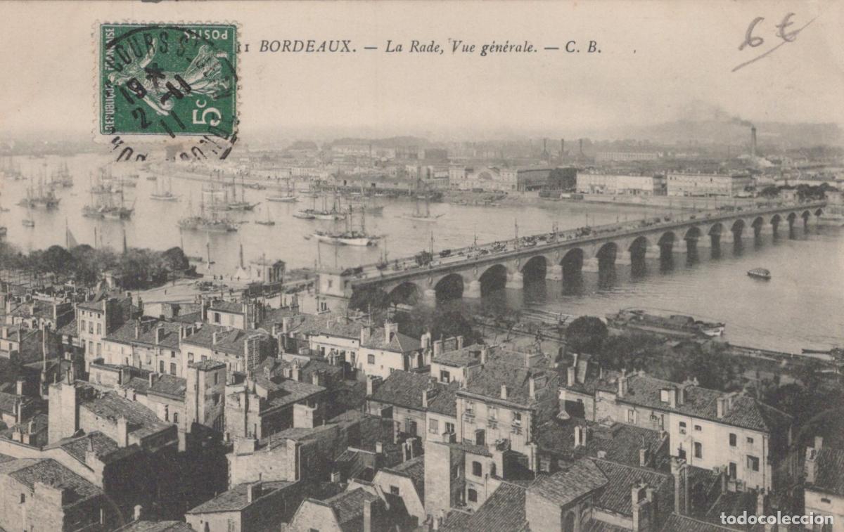Postkarten: France Bordeaux Vue G&eacute;n&eacute;rale Rade Pont de Pierre *YAB438