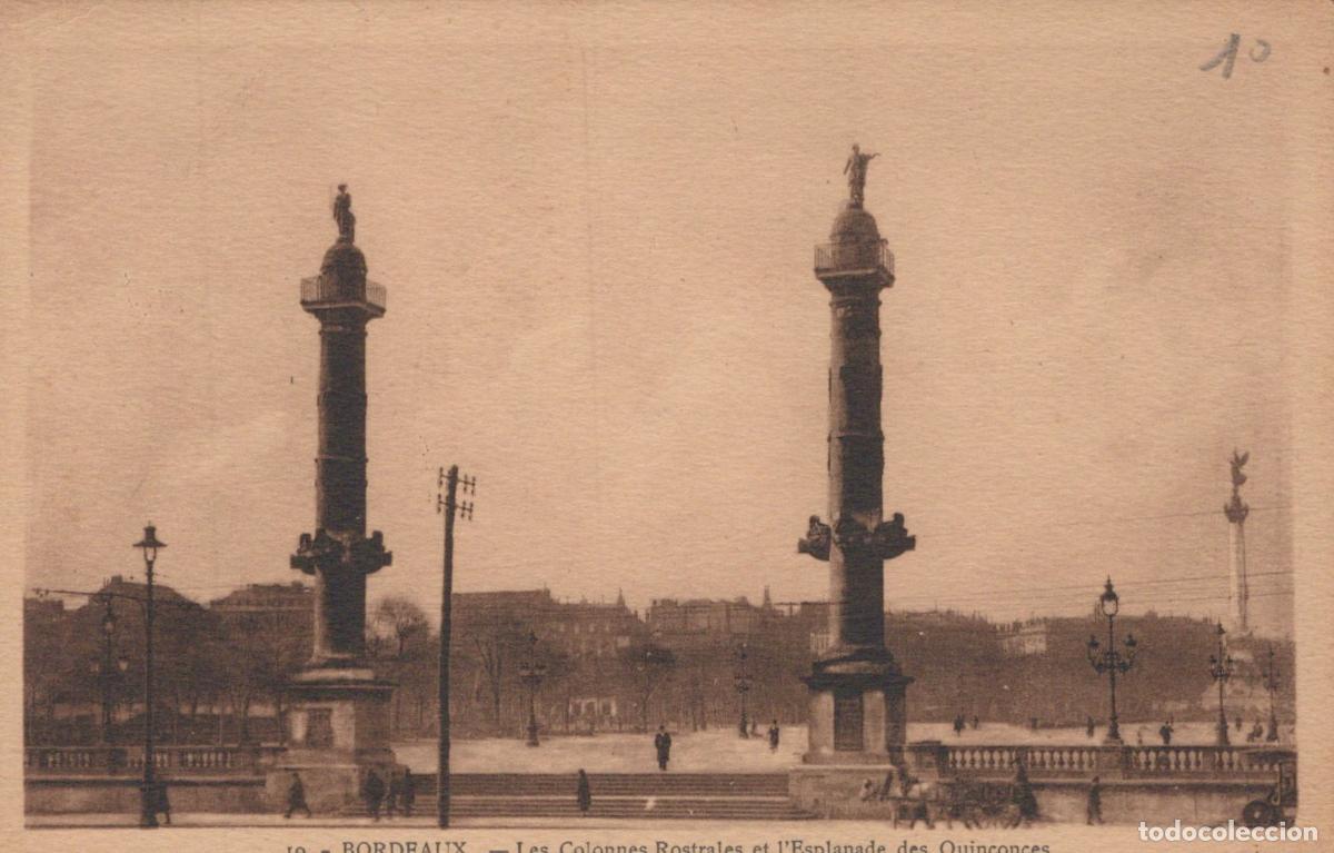 Postkarten: France Bordeaux Colonnes Rostrales Esplanade Quinconces Circul&eacute;e 1935 *YAB439
