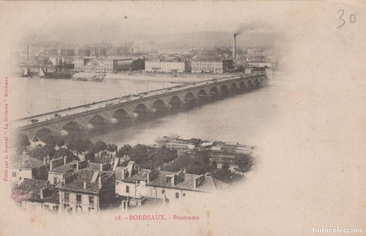 Postais: France Bordeaux Pont de Pierre Garonne Vue Urbaine Ayant Circul&eacute; *YAB443