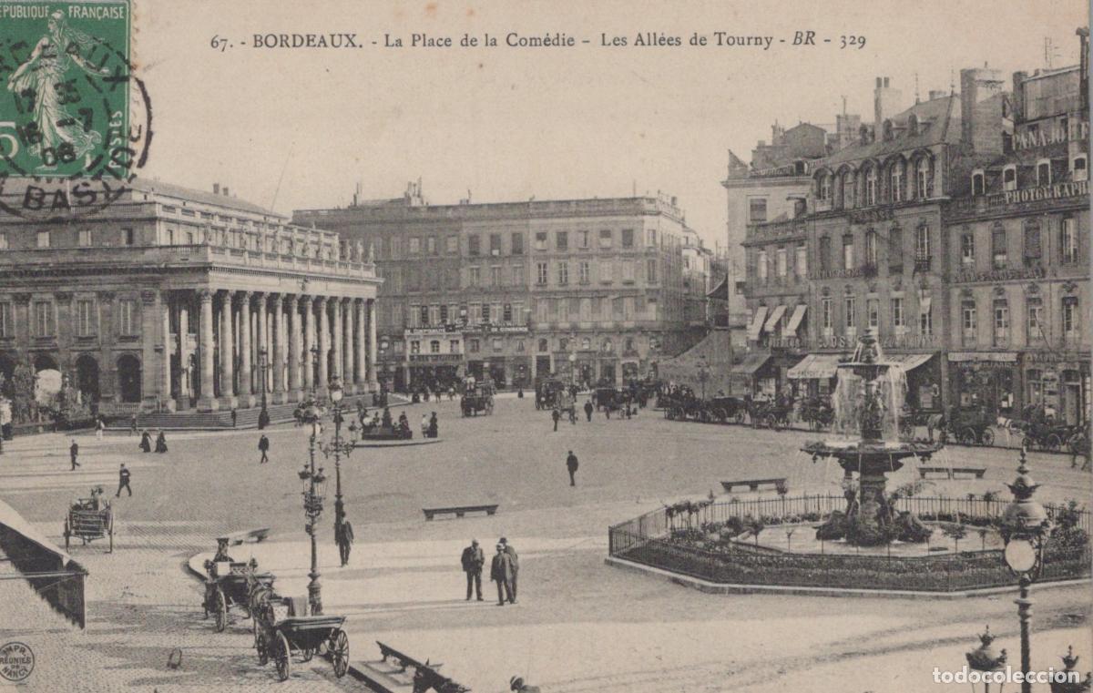 Postkarten: France Bordeaux Place de la Com&eacute;die Grand Th&eacute;&acirc;tre *YAB441