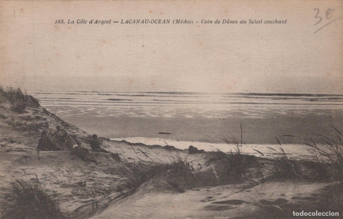 Postkarten: France Lacanau Ocean M&eacute;doc C&ocirc;te D Argent Plage Dunes Coucher de Soleil *YAB338