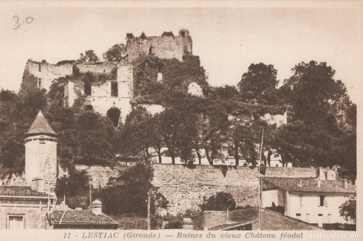 Postkarten: France Lestiac Ruines du Vieux Ch&acirc;teau F&eacute;odal Architecture Unposted *YAB345