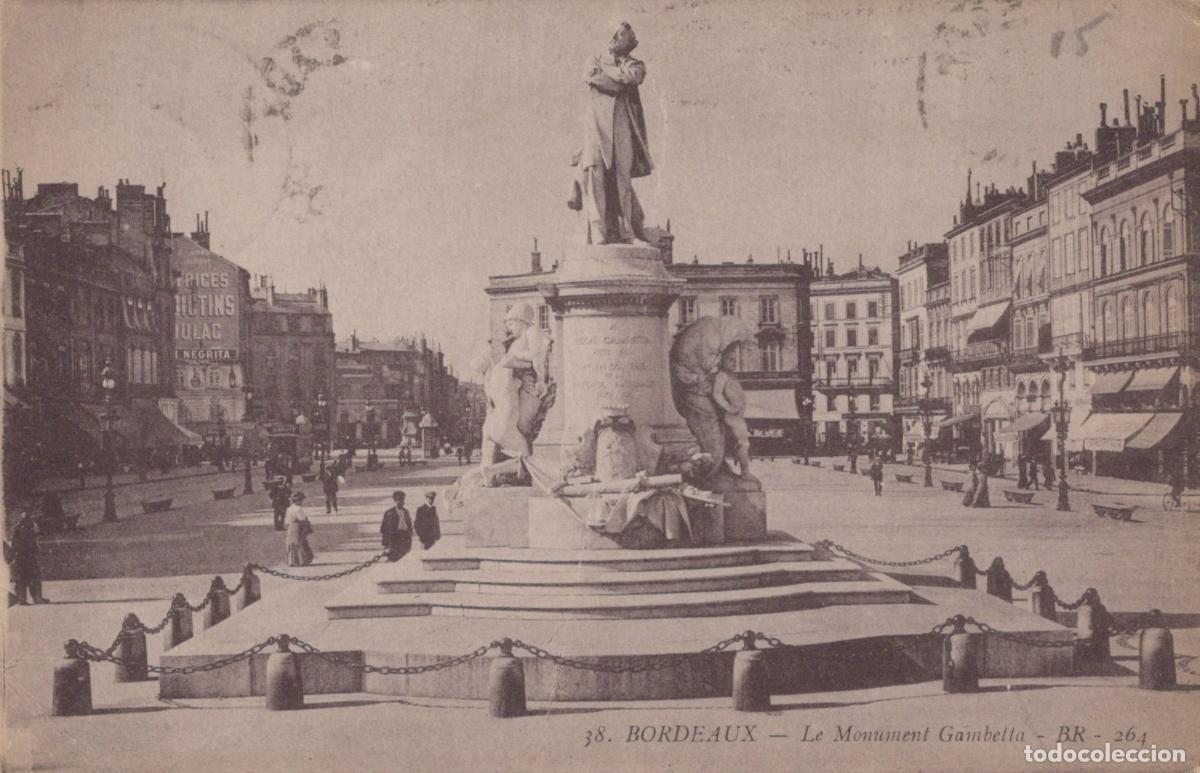 Postkarten: France Bordeaux Monument Gambetta 1916 *YAB461